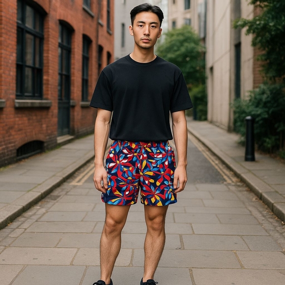 Colorful Men's Swim Shorts - Picture 10 of 11